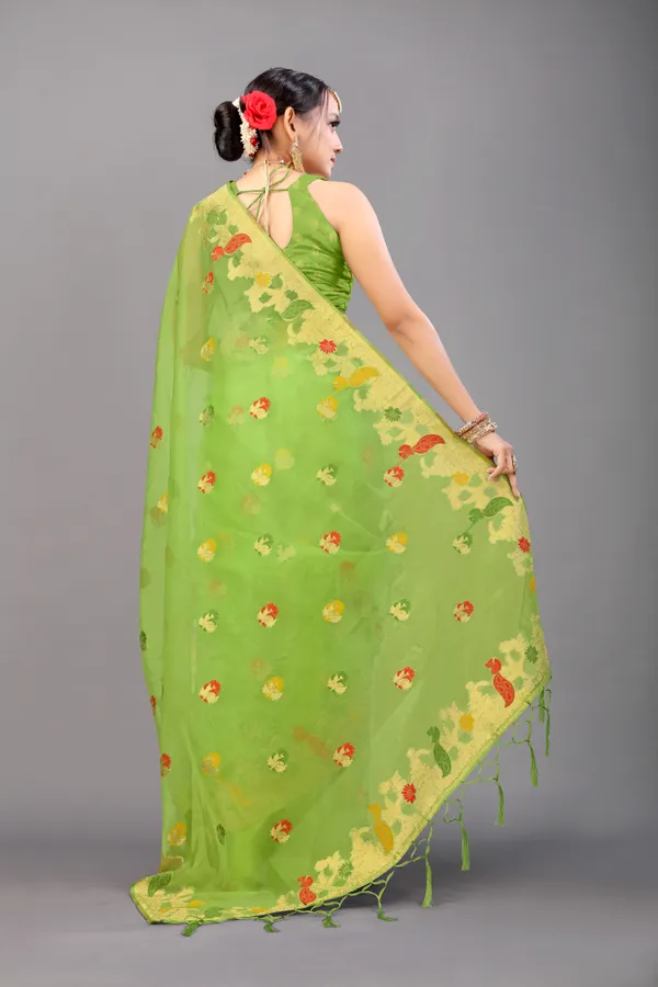 LIGHT_GREEN_WOVEN_WORK_ORGANZA_SAREE